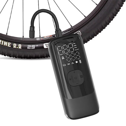 KP01 Smart Digital Vehicles Tire Pump with LED Light, Support Power Bank Function