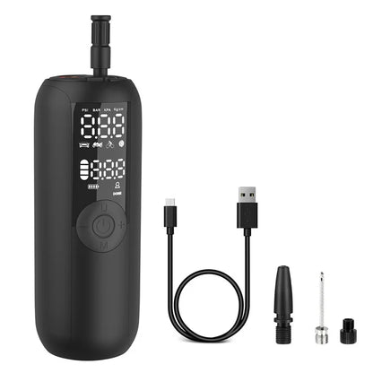 LP1 Outdoor Portable Smart Tire Pump with LED Light, Car Bike Mini Inflator