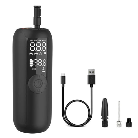 LP1 Outdoor Portable Smart Tire Pump with LED Light, Car Bike Mini Inflator