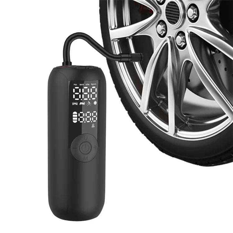 LP1 Outdoor Portable Smart Tire Pump with LED Light, Car Bike Mini Inflator
