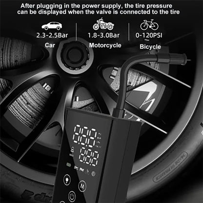 GP2 Portable Digital Touch Screen Air Pump Mini Tire Inflator with LED Light