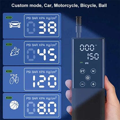 GP2 Portable Digital Touch Screen Air Pump Mini Tire Inflator with LED Light