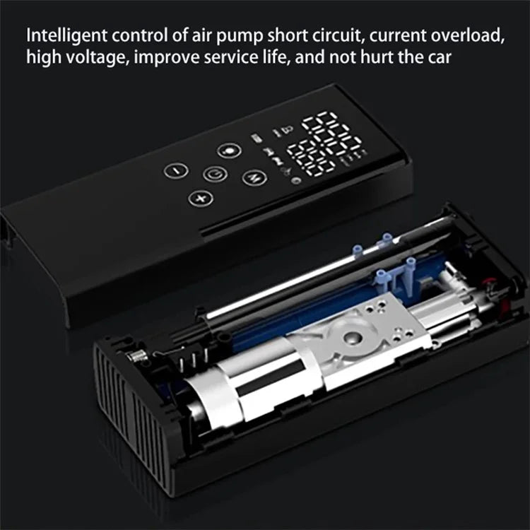 GP2 Portable Digital Touch Screen Air Pump Mini Tire Inflator with LED Light