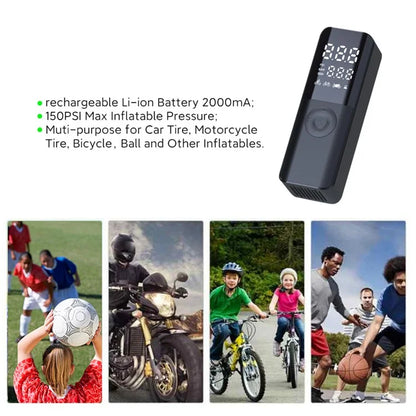MY-B Portable Air Pump Mini Inflator for Bike, Motorcycle, and Ball
