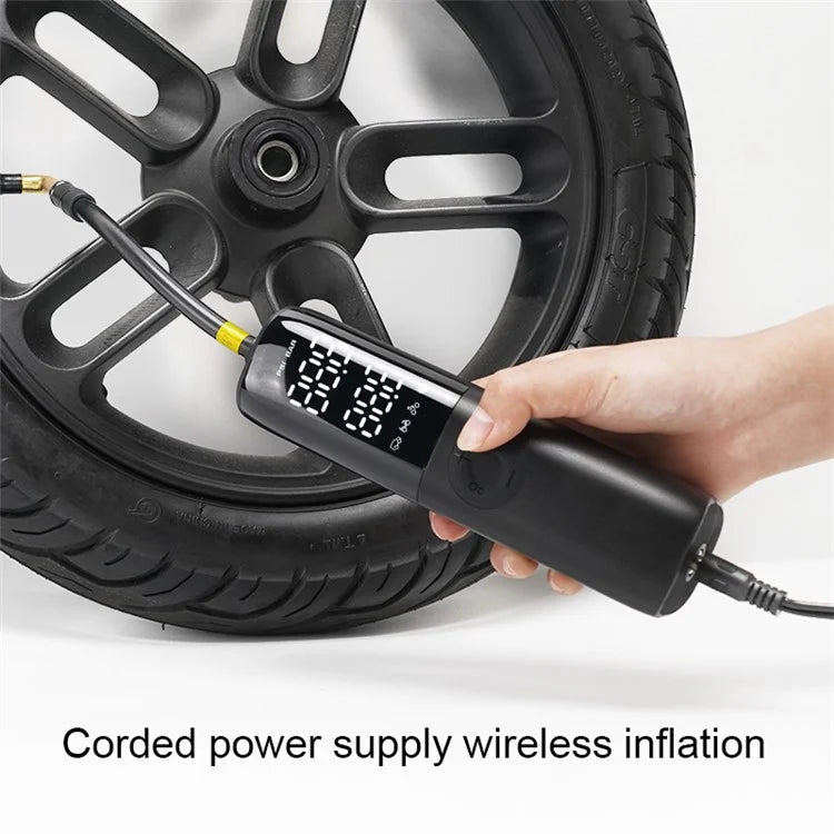 KF02 12V Cigarette Lighter Corded Portable Tire Pump with Digital Display