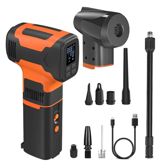 Y06 3-in-1 Multi-function Digital Display Electric Air Pump Detachable Dust Blower