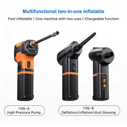 Y06 3-in-1 Multi-function Digital Display Electric Air Pump Detachable Dust Blower
