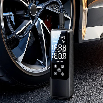 TOOCKI A5 Car Air Compressor Tire Inflator for Tire Inflation Car Tire Pump with LED Light for Car Tires