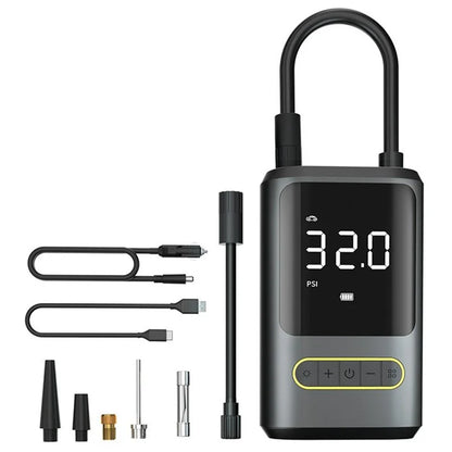 ATJ-8466 19MM Air Cylinder Tire Inflator Air Pump with Power Bank+Cigarette Lighter Interface