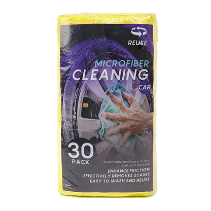 LWMB-004A 30Pcs 30x30cm Super Water Absorption Microfiber Car Washing Towel Kitchen Home Cleaning Cloth