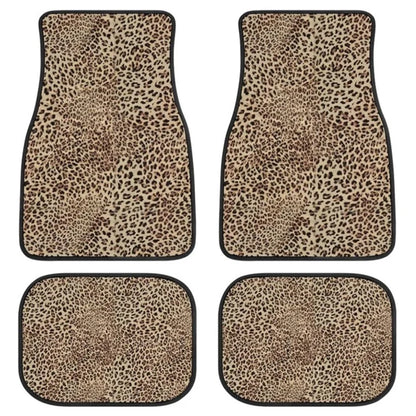 4Pcs / Set Pattern Printed Car Front+Rear Floor Mat Anti-Slip Neoprene Vehicle Interior Floor Pad