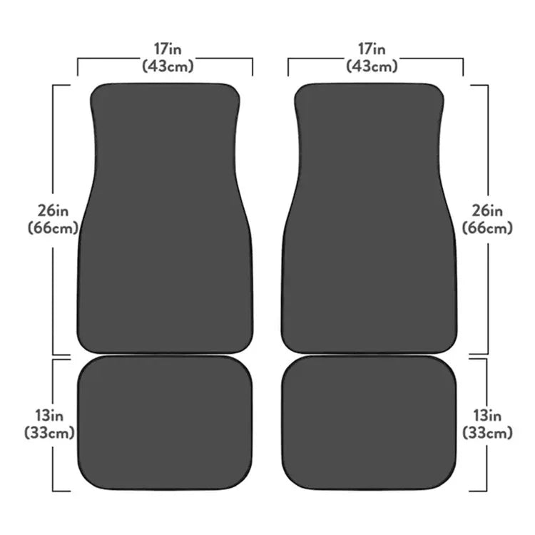 4Pcs / Set Retro Bohemian Style Car Front+Rear Floor Mat Neoprene Vehicle Interior Decorative Floor Pad