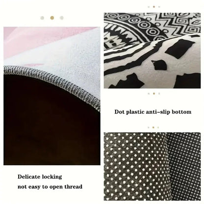 4Pcs / Set Retro Bohemian Style Car Front+Rear Floor Mat Neoprene Vehicle Interior Decorative Floor Pad