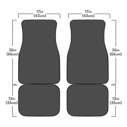 4Pcs / Set Retro Bohemian Style Car Front+Rear Floor Mat Neoprene Vehicle Interior Decorative Floor Pad