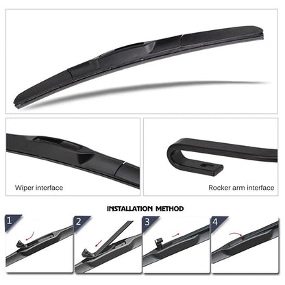 1Pc Universal Three-Stage Car Wiper Blade ABS+Rubber Noiseless Vehicle Wiper Blade
