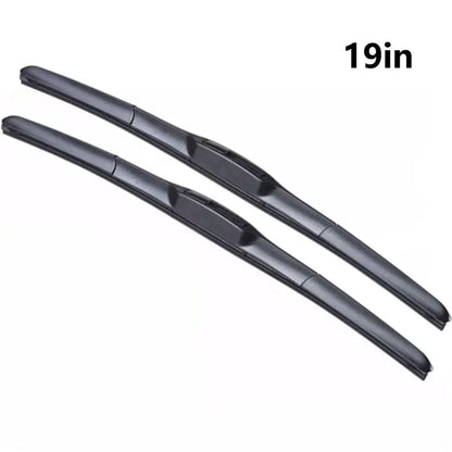 2Pcs Universal Three-Stage Car Wiper Blade ABS+Rubber Noiseless Vehicle Wiper Blade