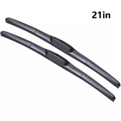 2Pcs Universal Three-Stage Car Wiper Blade ABS+Rubber Noiseless Vehicle Wiper Blade