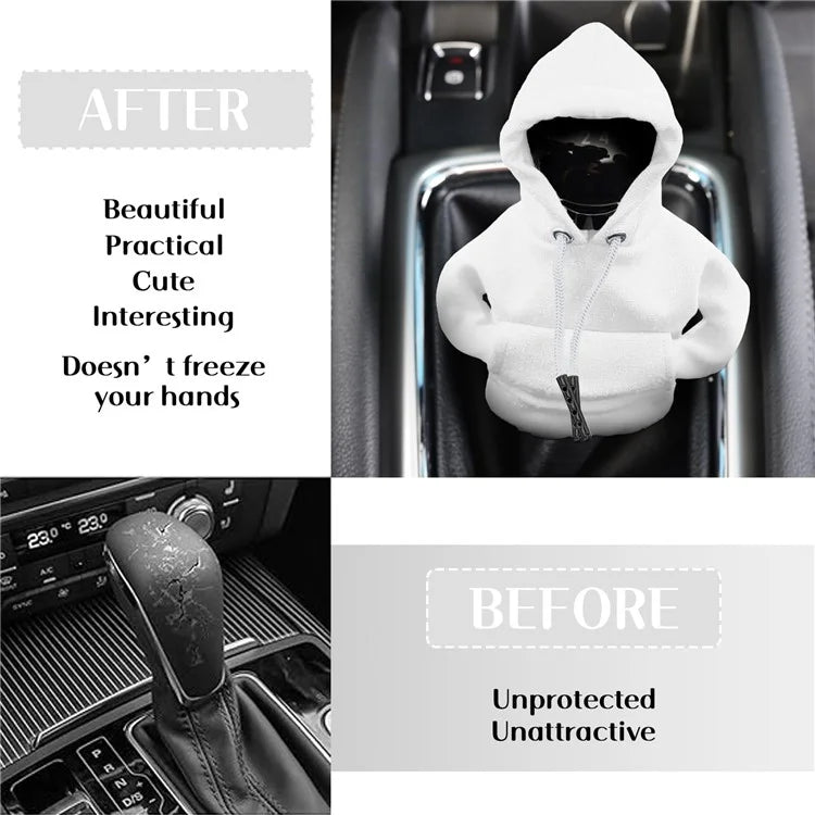 Creative Hoodie Design Car Shift Knob Cover Gear Shift Lever Decoration