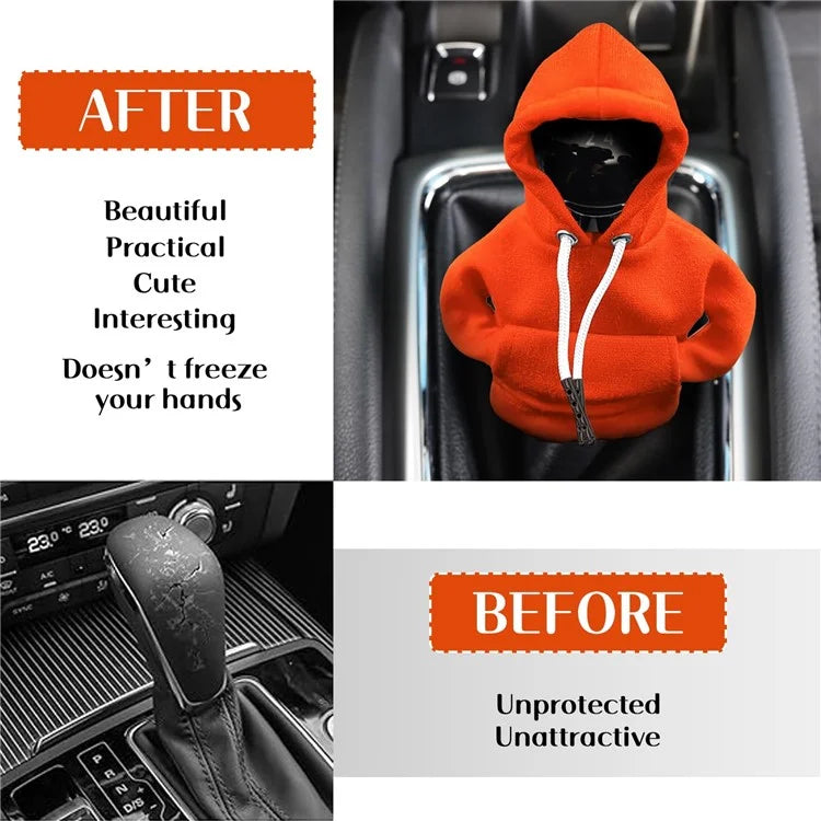 Creative Hoodie Design Car Shift Knob Cover Gear Shift Lever Decoration