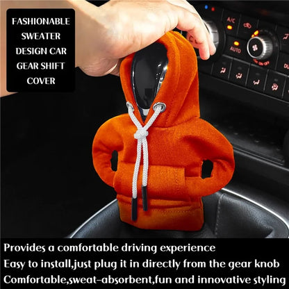 Creative Hoodie Design Car Shift Knob Cover Gear Shift Lever Decoration