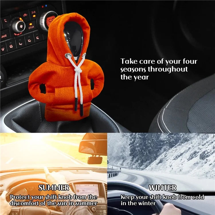 Creative Hoodie Design Car Shift Knob Cover Gear Shift Lever Decoration