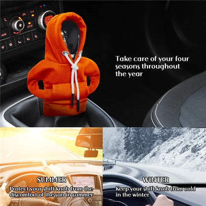 Creative Hoodie Design Car Shift Knob Cover Gear Shift Lever Decoration