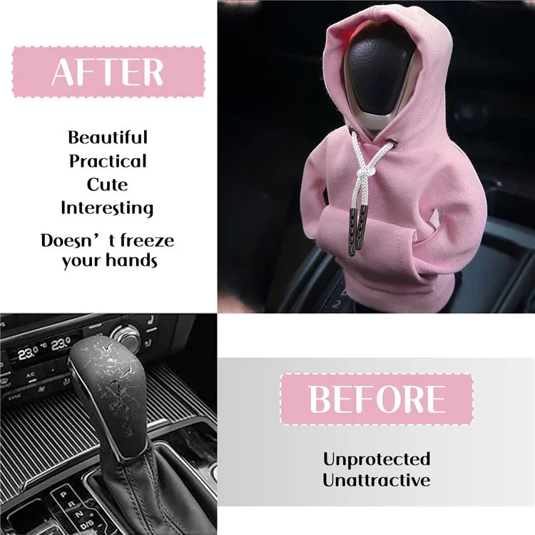 Creative Hoodie Design Car Shift Knob Cover Gear Shift Lever Decoration