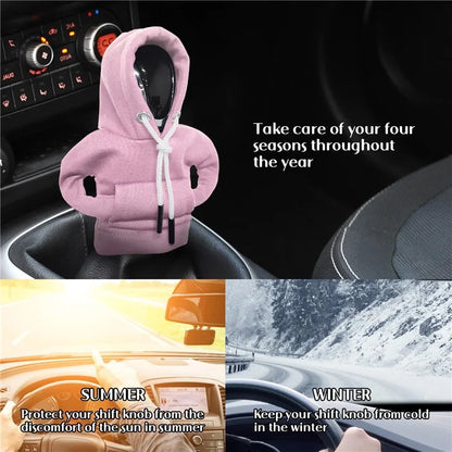 Creative Hoodie Design Car Shift Knob Cover Gear Shift Lever Decoration
