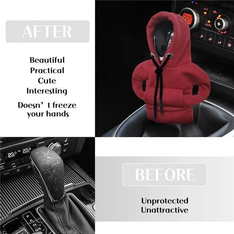 Creative Hoodie Design Car Shift Knob Cover Gear Shift Lever Decoration
