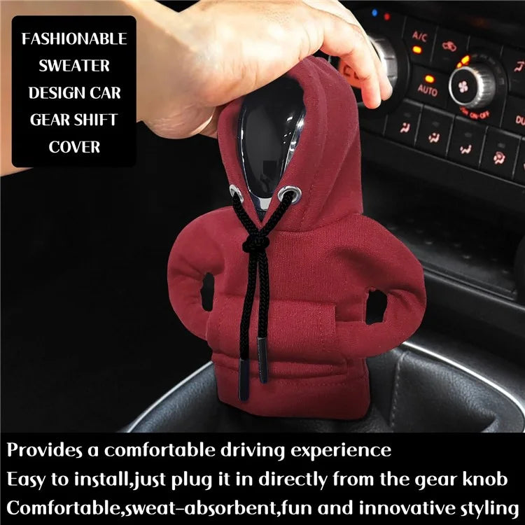 Creative Hoodie Design Car Shift Knob Cover Gear Shift Lever Decoration