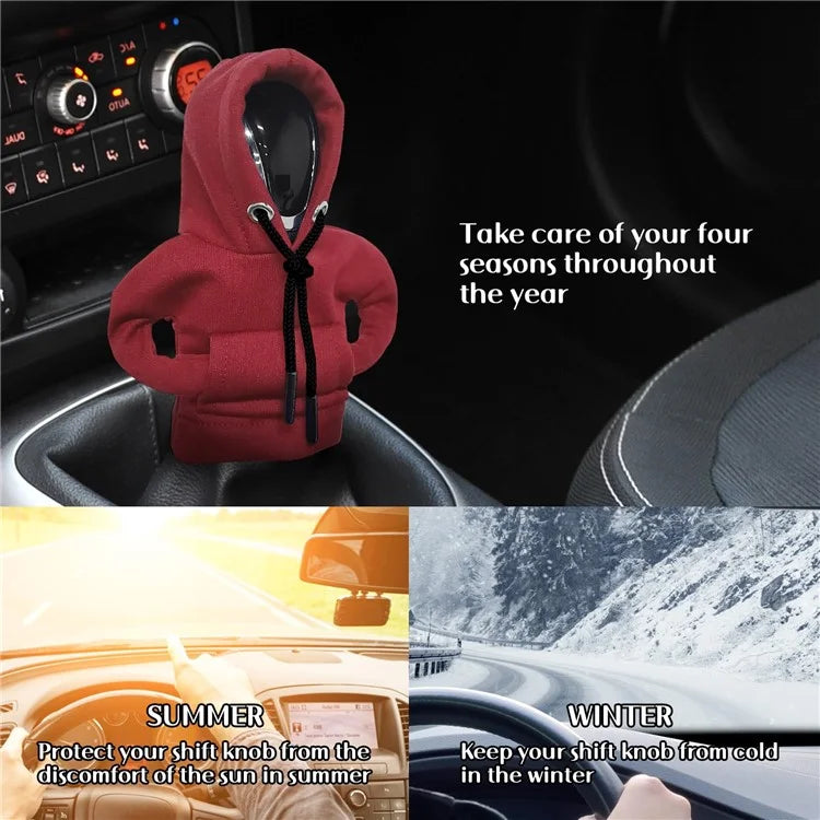 Creative Hoodie Design Car Shift Knob Cover Gear Shift Lever Decoration