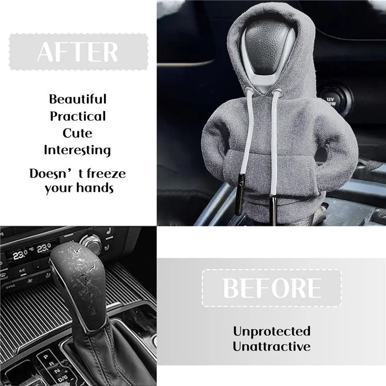 Creative Hoodie Design Car Shift Knob Cover Gear Shift Lever Decoration