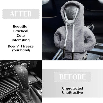 Creative Hoodie Design Car Shift Knob Cover Gear Shift Lever Decoration
