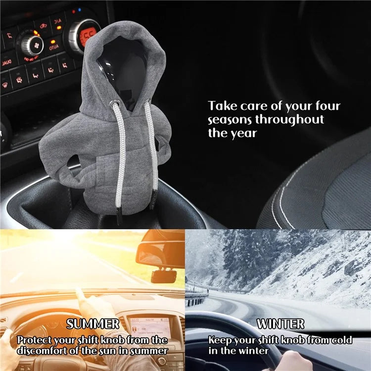 Creative Hoodie Design Car Shift Knob Cover Gear Shift Lever Decoration