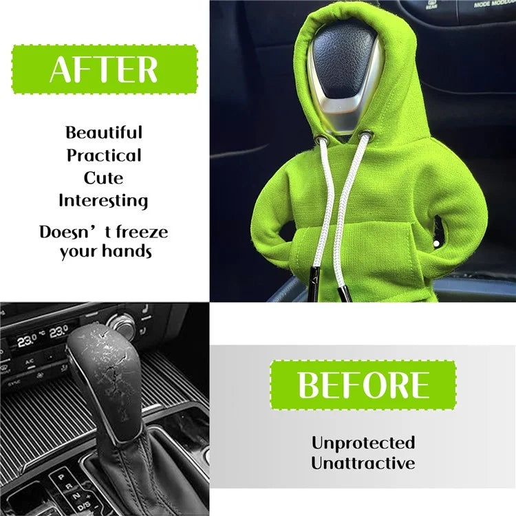Creative Hoodie Design Car Shift Knob Cover Gear Shift Lever Decoration