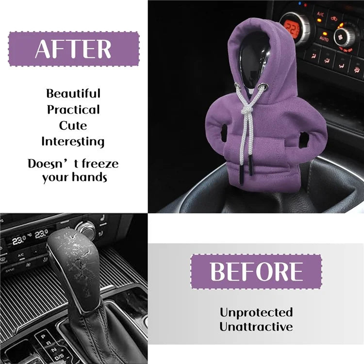 Creative Hoodie Design Car Shift Knob Cover Gear Shift Lever Decoration