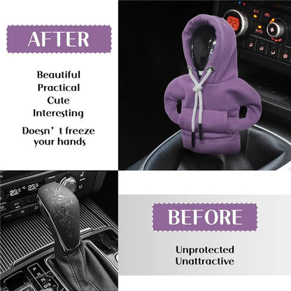 Creative Hoodie Design Car Shift Knob Cover Gear Shift Lever Decoration