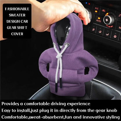 Creative Hoodie Design Car Shift Knob Cover Gear Shift Lever Decoration