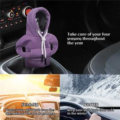 Creative Hoodie Design Car Shift Knob Cover Gear Shift Lever Decoration