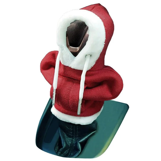 Christmas Style Hoodie Design Car Shift Knob Cover Vehicle Gear Shift Lever Decoration