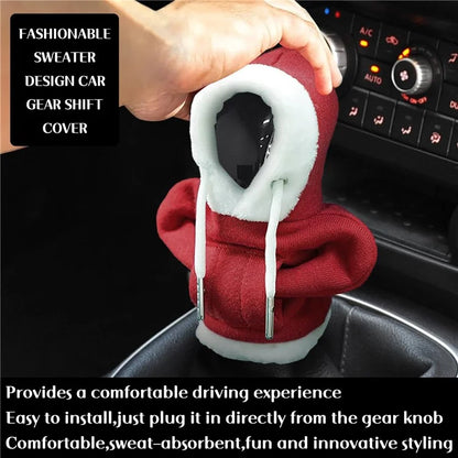 Christmas Style Hoodie Design Car Shift Knob Cover Vehicle Gear Shift Lever Decoration