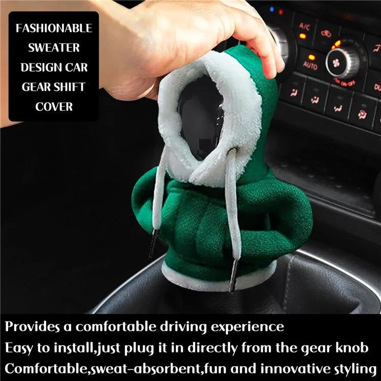 Christmas Style Hoodie Design Car Shift Knob Cover Vehicle Gear Shift Lever Decoration