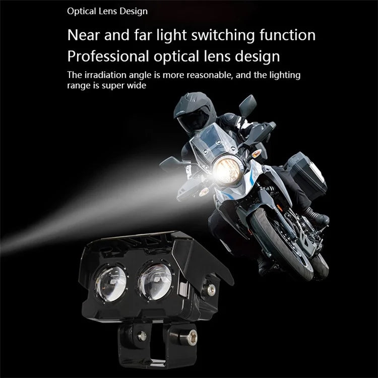 W65 Waterproof Motorcycle LED Headlight Super Bright Spotlight Fog Lamp
