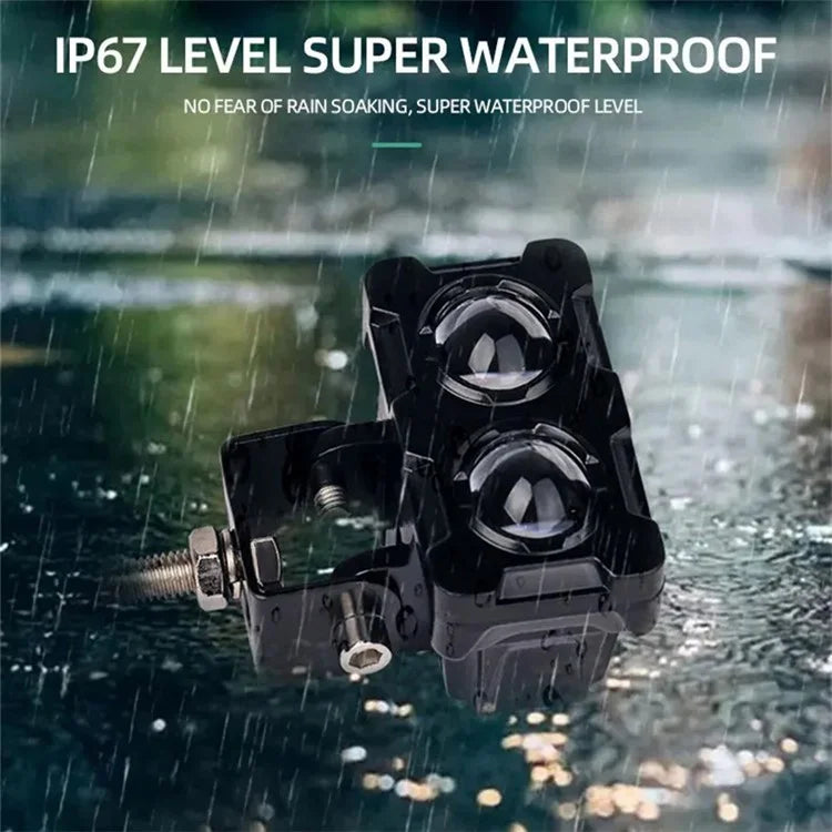 W65 Waterproof Motorcycle LED Headlight Super Bright Spotlight Fog Lamp