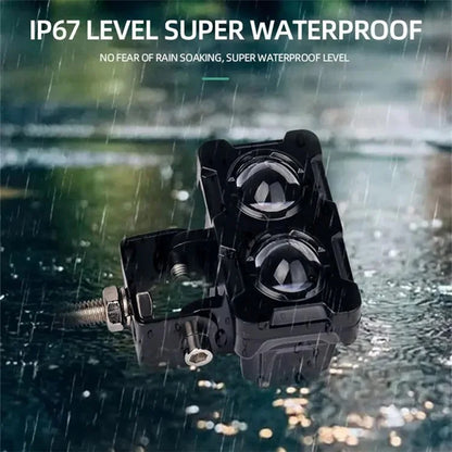 W65 Waterproof Motorcycle LED Headlight Super Bright Spotlight Fog Lamp