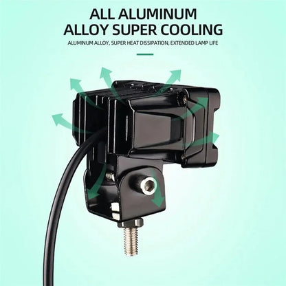 W65 Waterproof Motorcycle LED Headlight Super Bright Spotlight Fog Lamp