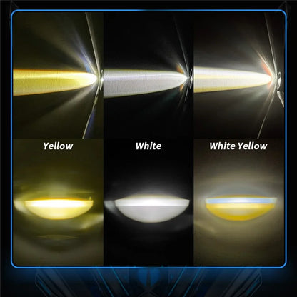 1 Pair / Set Motorcycle 5 Modes LED Headlight Motorbike External Modified Spotlight