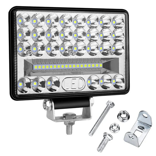 144W 48-LED Car Truck Forklift Driving Work Light Waterproof 5-inch Engineering Vehicle Spot Flood Light