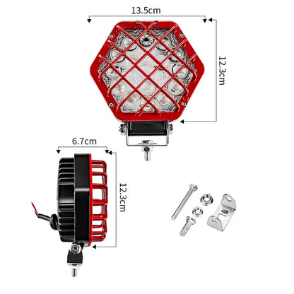 5-inch 48W 16-LED Car Truck Forklift Driving Spotlight Waterproof Engineering Vehicle Headlight