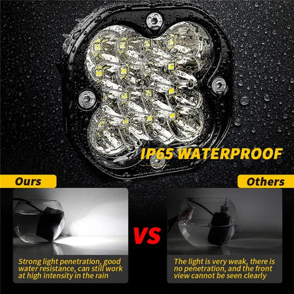 3-inch 48W 16-LED Car Truck Forklift Spotlight Square Waterproof Engineering Vehicle Headlight